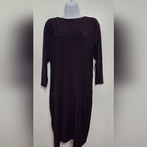 Lauren Ralph Lauren Navy and Red Geometric Dress Size 4